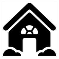 House icon concept in black color vector