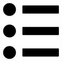 List Bullets icon concept in black color vector
