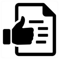 Agreement icon concept in black color vector