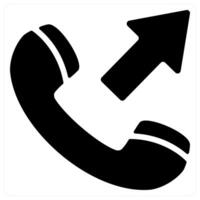 Call Forward icon concept in black color vector