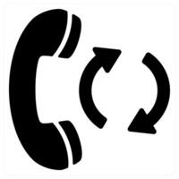 Call Transfer icon concept in black color vector