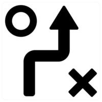 Strategy icon concept in black color vector