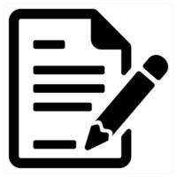 Edit details icon concept in black color vector