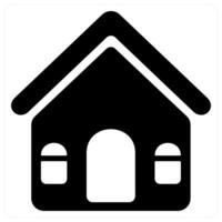 House and home icon concept in black color vector
