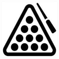 Snooker Game icon concept in black color vector