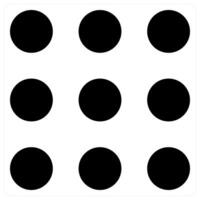 Grid and dots icon concept in black color vector