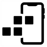 Mobile Apps icon concept in black color vector