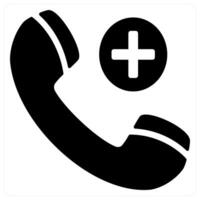 Add Call and call icon concept in black color vector