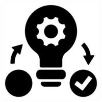 Creative Idea icon concept in black color vector