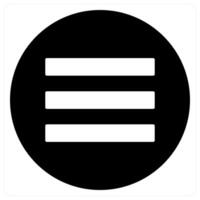 Mobile Menu icon concept in black color vector