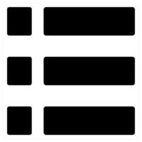 List and bullet icon concept in black color vector