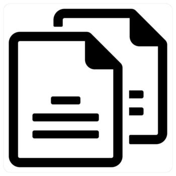 Duplicate Copy icon concept in black color vector