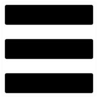 Menu Bar icon concept in black color vector