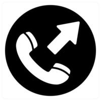 Call Forward and phone icon concept in black color vector