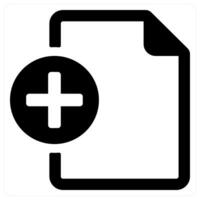 Add File and file icon concept in black color vector