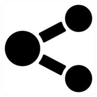 Share icon concept in black color vector