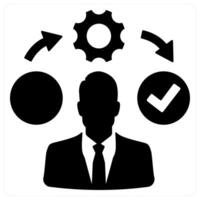 Right Management icon concept in black color vector
