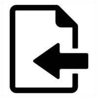 Document Received icon concept in black color vector