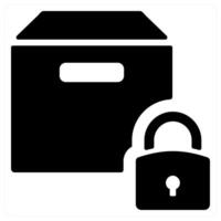 secure parcel icon concept in black color vector