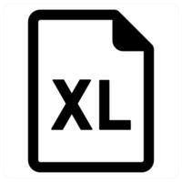 Excel Sheet and sheet icon concept in black color vector