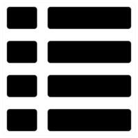 Nav Menu icon concept in black color vector