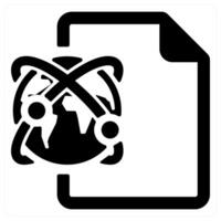 Global Sheet icon concept in black color vector