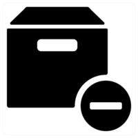 Remove box icon concept in black color vector