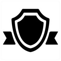 Shield icon concept in black color vector