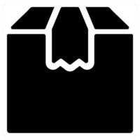 Parcel and deliver icon concept in black color vector
