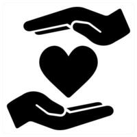 Favorite and love icon concept in black color vector