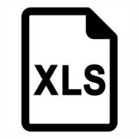 Excel Sheet icon in black color vector