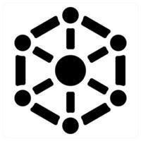 Connection icon concept in black color vector
