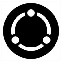 Network concept icon in black color vector
