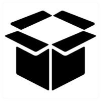 Box icon concept in black color vector