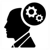 Business Management and managementicon concept in black color vector