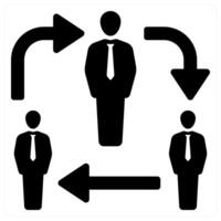 Network and connection icon concept in black color vector
