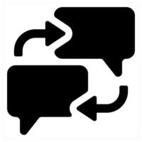 Communication icon concept in black color vector