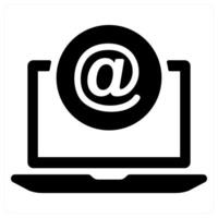 Online Email icon concept in black color vector