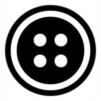 Button icon concept in black color vector