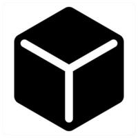 Box and parcel icon concept in black color vector