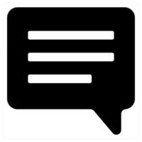 Chat icon concept in black color vector
