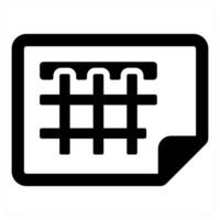 Excel Sheet concept icon in black color vector