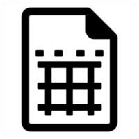Excel Sheet and format icon concept in black color vector