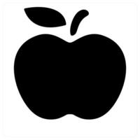 Apple and healthy icon concept in black color vector