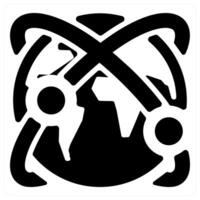 Global network icon concept in black color vector