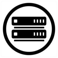 Server icon concept in black color vector