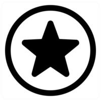 favorite icon concept in black color vector