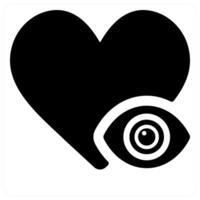 Vision icon concept in black color vector