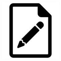 edit page icon concept in black color vector