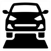 car path icon concept in black color vector